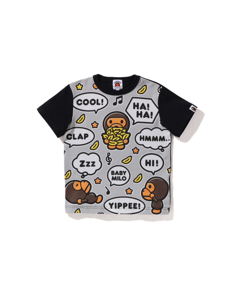 Hauts Bape Big Baby Milo Speech Balloon Noir Enfant | UAS-48378530